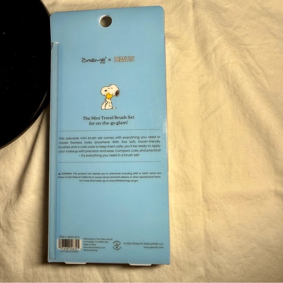PeanutsXThe Crème Shop- Chill Out Mini Travel Brush Set. Great Stocking Stuffer! - Picture 2 of 3